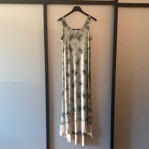 kenzie Green Tie-Dye High-Low Maxi Dress